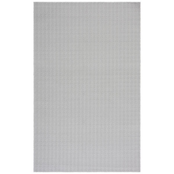 Safavieh 5 ft. 1 in. x 7 ft. 6 in. Hampton Power Loomed Rectangle Rug, Grey HTN230F-5 - main